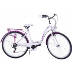 Mestský bicykel 28" Kozbike KOZ13-K36 7 prevodový Bielo-fialový